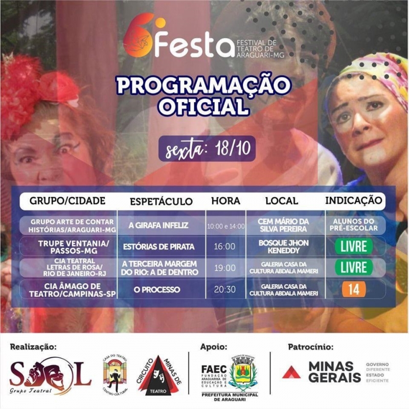 Aconteceu na tarde desta segunda-feira (14), no Gabinete do Prefeito Marcos Coelho com a presença de vários Secretários Municipais, do Vereador Jander Patrocínio, Arley Silvério, Nassim Guerra, Viviane Fernandes, representantes dos municípios de Indianópolis e de Cascalho Rico e dos integrantes do Grupo de Teatro Sol o lançamento do 6º Festival de Teatro de Araguari.