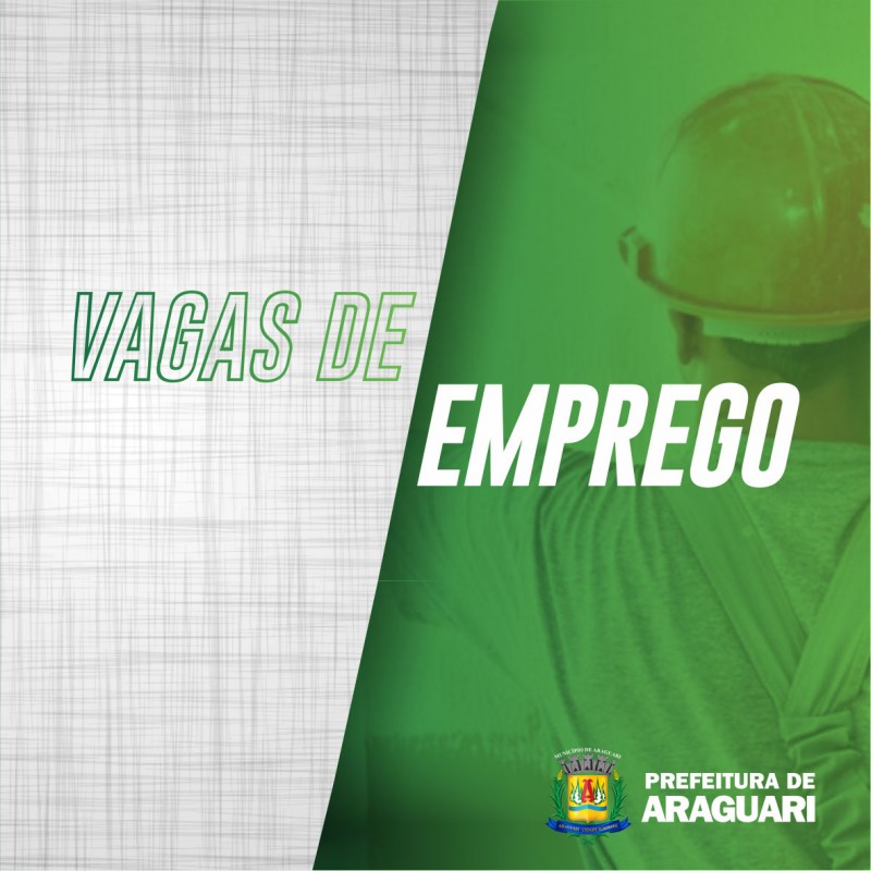 VAGAS DO SINE ARAGUARI – 17/06/2019