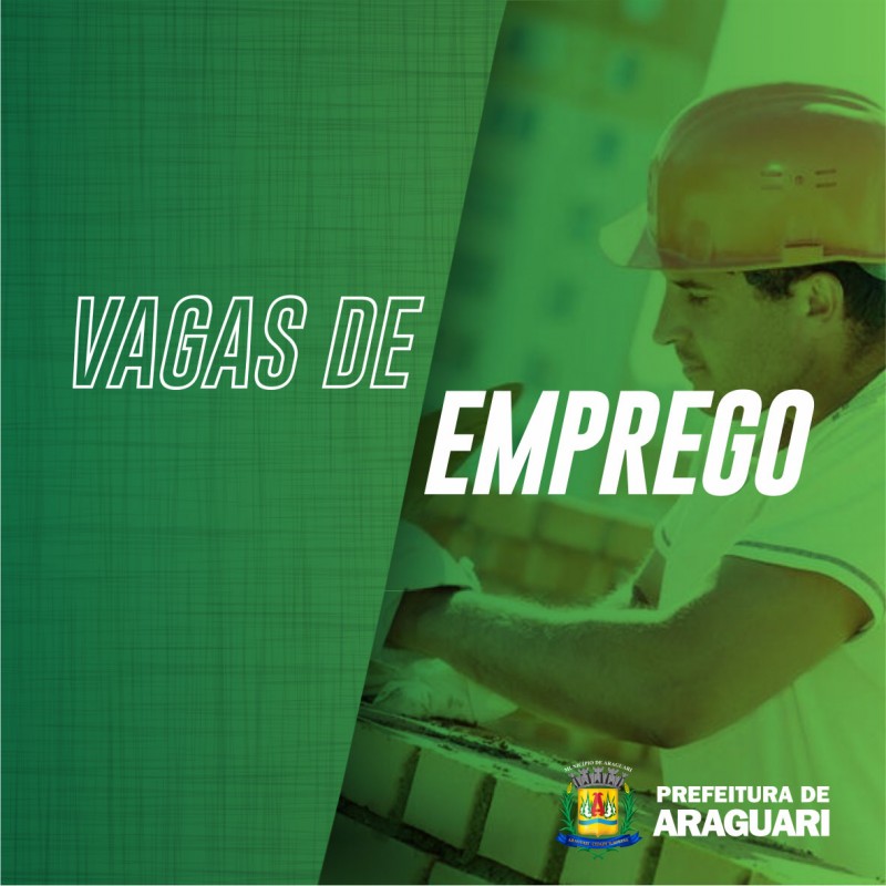 VAGAS DO SINE ARAGUARI – 29/08/2019