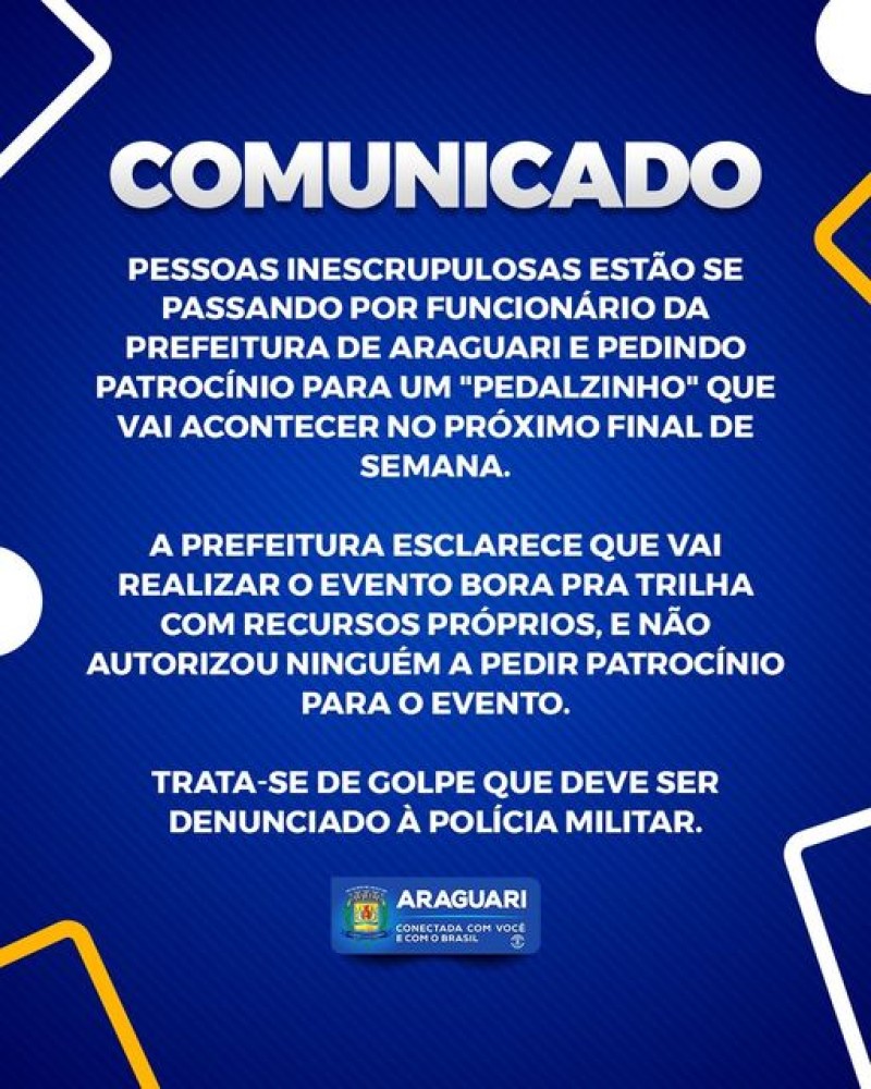 Prefeitura de Araguari: Comunicado