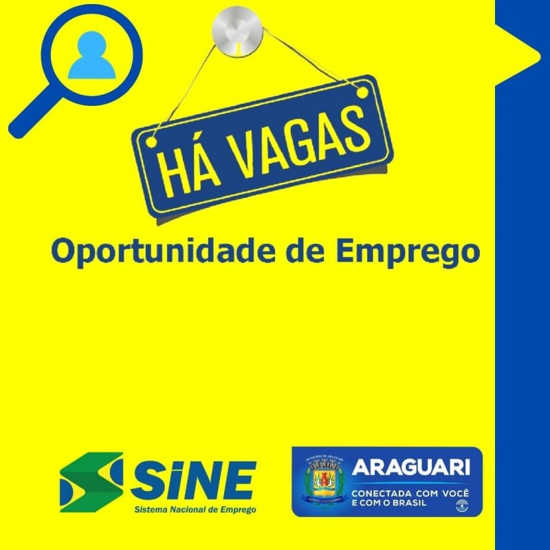 Vagas SINE Araguari-18/06/21