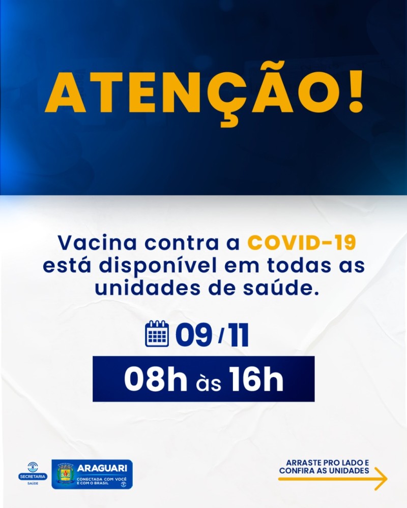 Vacinação COVID-19 – 09 de novembro