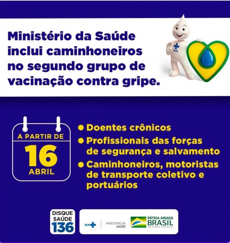 Segunda etapa da Campanha de Vacinação contra a Influenza começa nesta quinta-feira