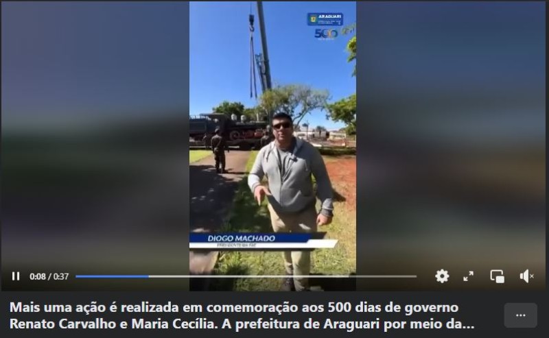 Mais uma ação é realizada em comemoração aos 500 dias de governo Renato Carvalho e Maria Cecília. 