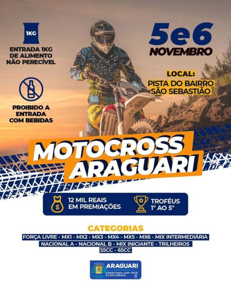Araguari sedia neste final de semana evento de Motocross