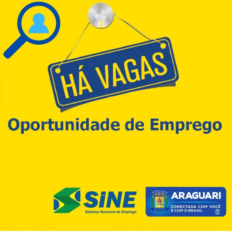 Vagas SINE Araguari-10/05/21