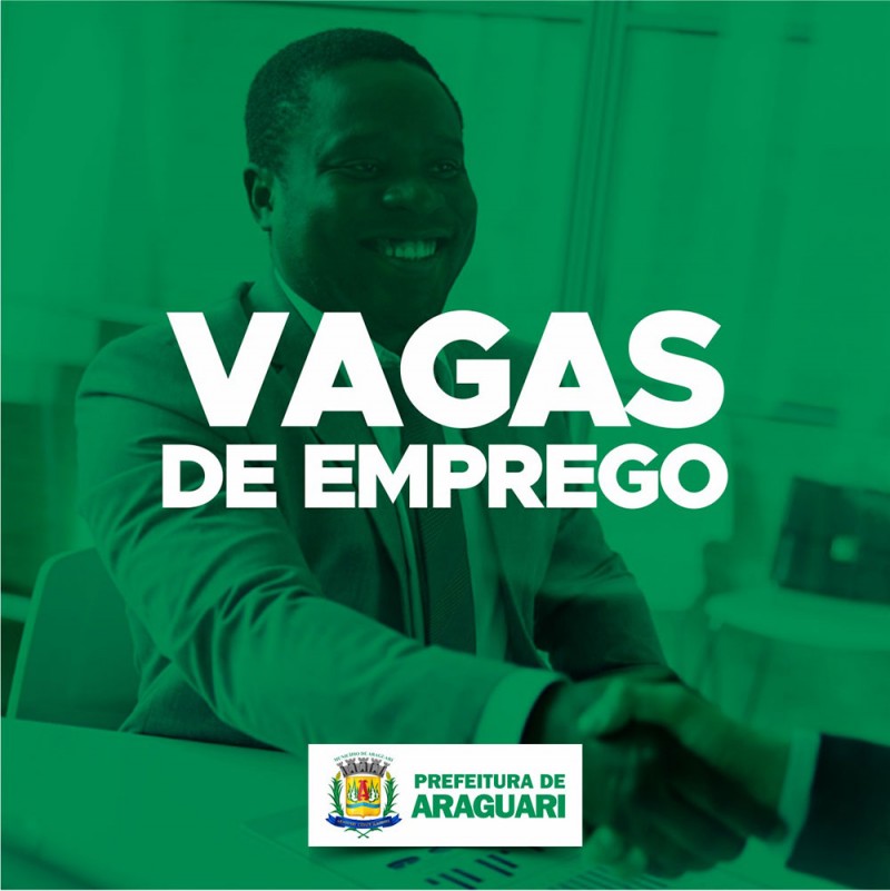 VAGAS DO SINE DE ARAGUARI PARA O DIA 16/02/2019