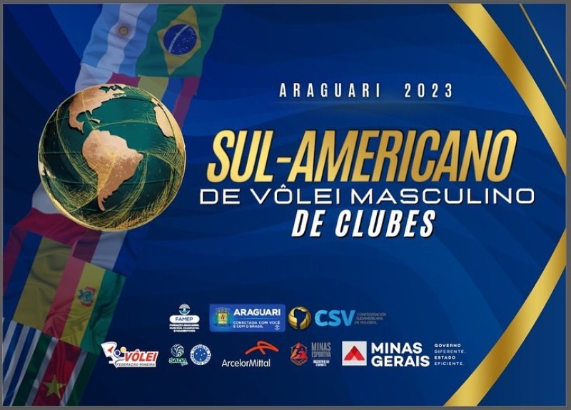 Sul-Americano de Clubes de Vôlei Masculino começa hoje em Araguari
