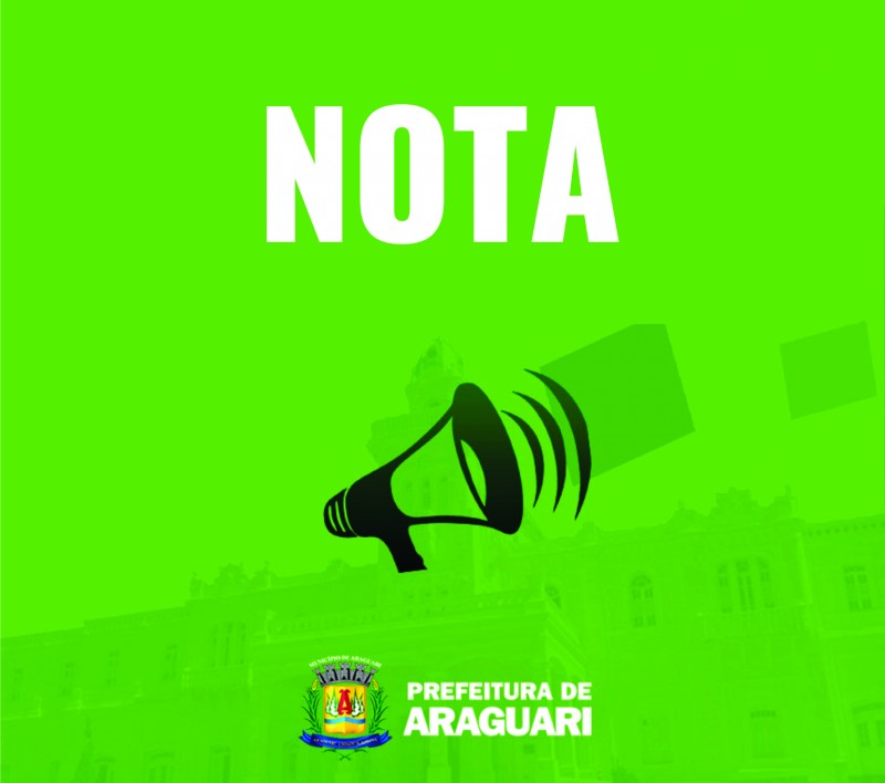 NOTA PREFEITURA MUNICIPAL DE ARAGUARI