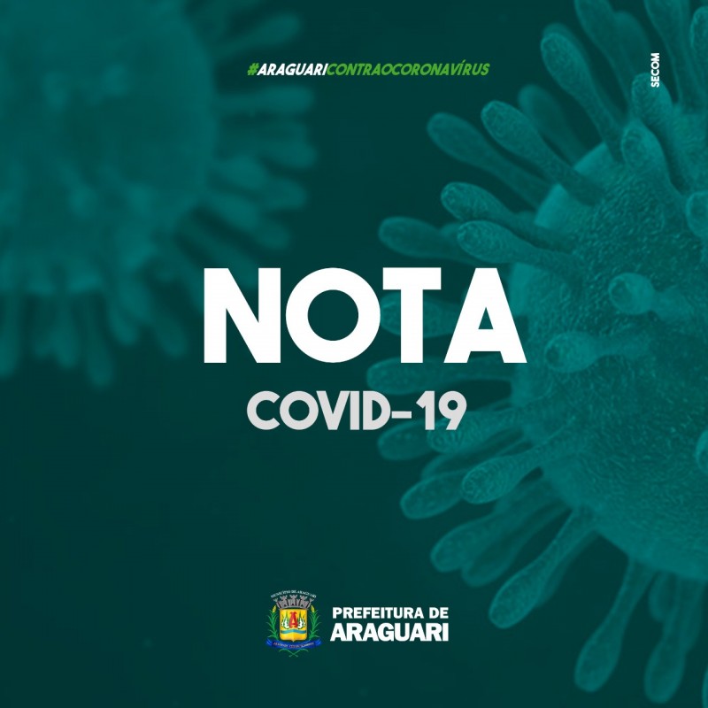 NOTA OFICIAL PREFEITURA DE ARAGUARI – COVID -19