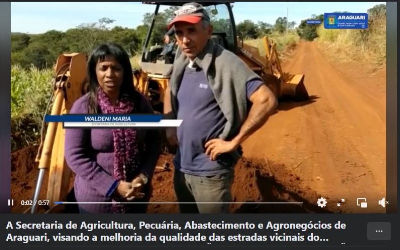 A Secretaria de Agricultura, Pecuária, Abastecimento e Agronegócios de Araguari, visando a melhoria da qualidade das estradas vicinais do município, inicia o projeto de “CONSTRUÇÃO DE BACIAS DE CONTENÇÃO (BOLSÕES)”.