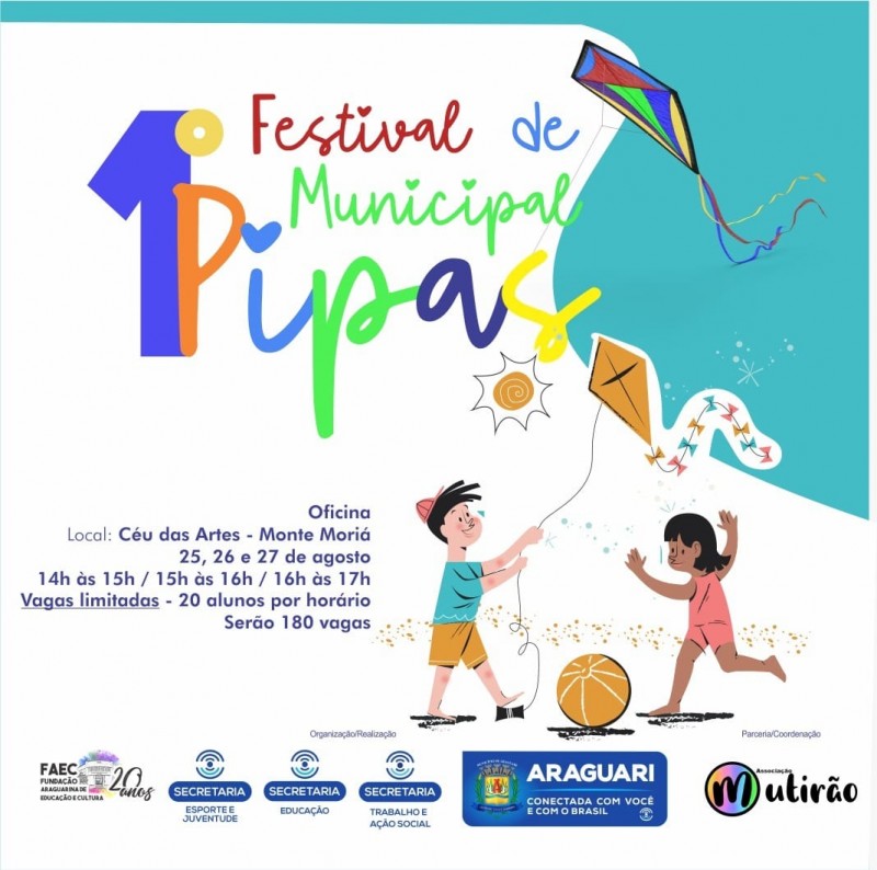 Prefeitura de Araguari promove o 1ª Festival de Pipas