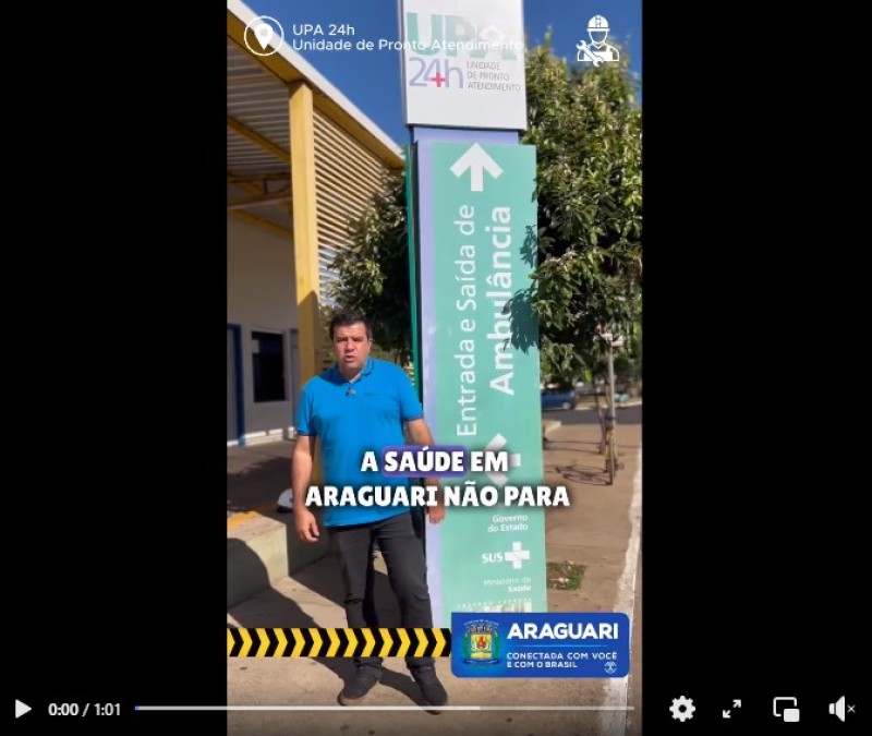 A Saúde não para em Araguari! 