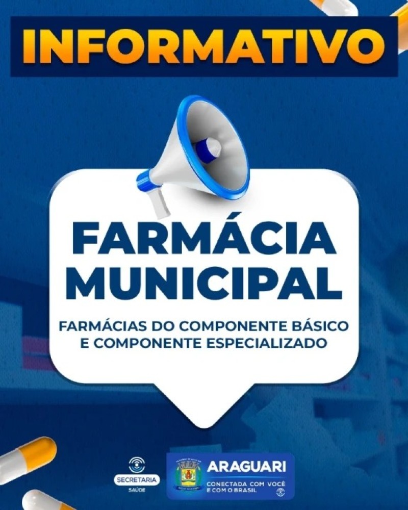 Prefeitura de Araguari informa os horários de atendimentos da Farmácia Municipal