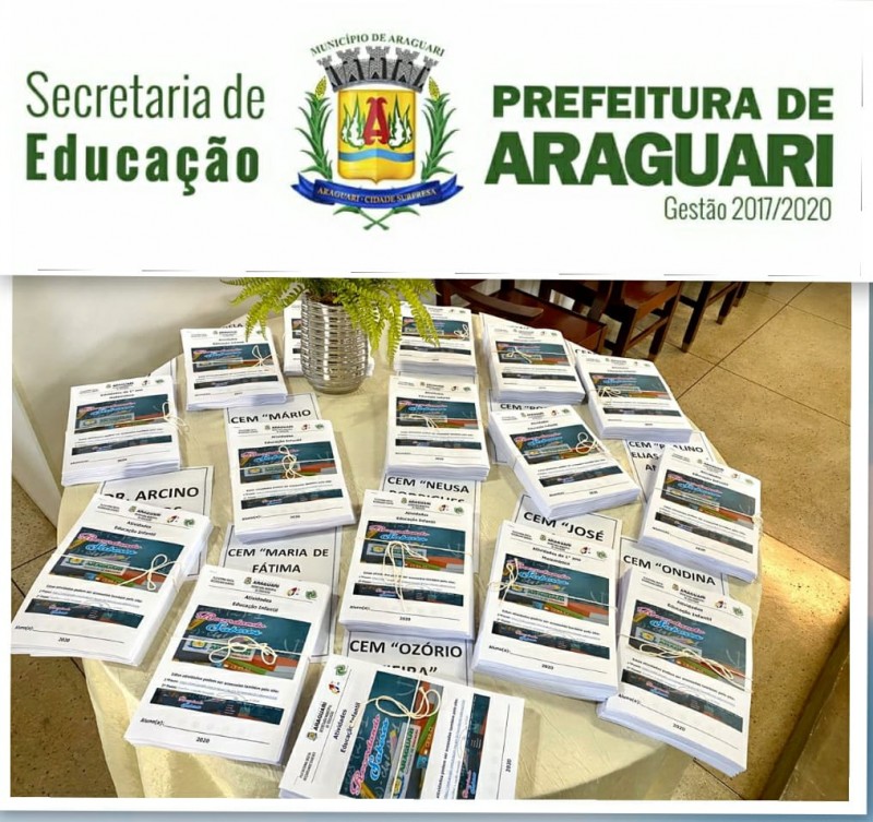 Rede Municipal de ensino disponibiliza atividades impressas para alunos