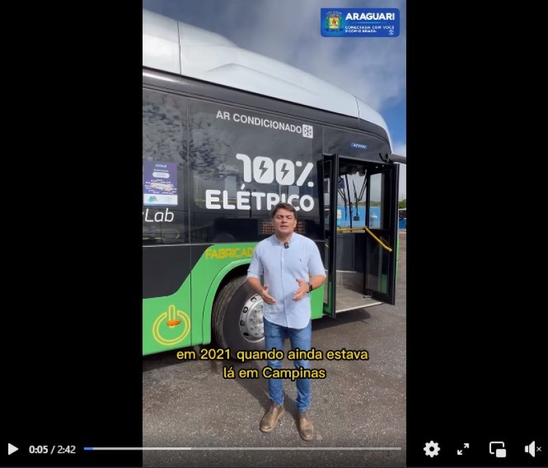 Eletromobilidade Pública – Ônibus 100% Elétrico