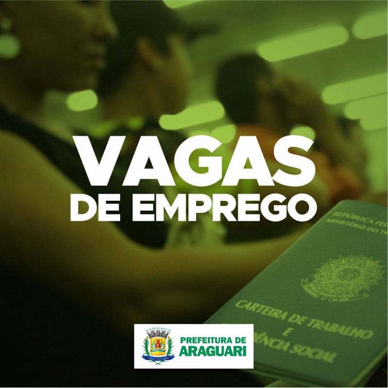 Vagas SINE Araguari – 24/09/19. 