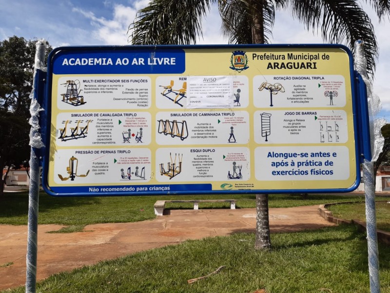 Prefeitura de Araguari realiza a manutenção de academias ao ar livre