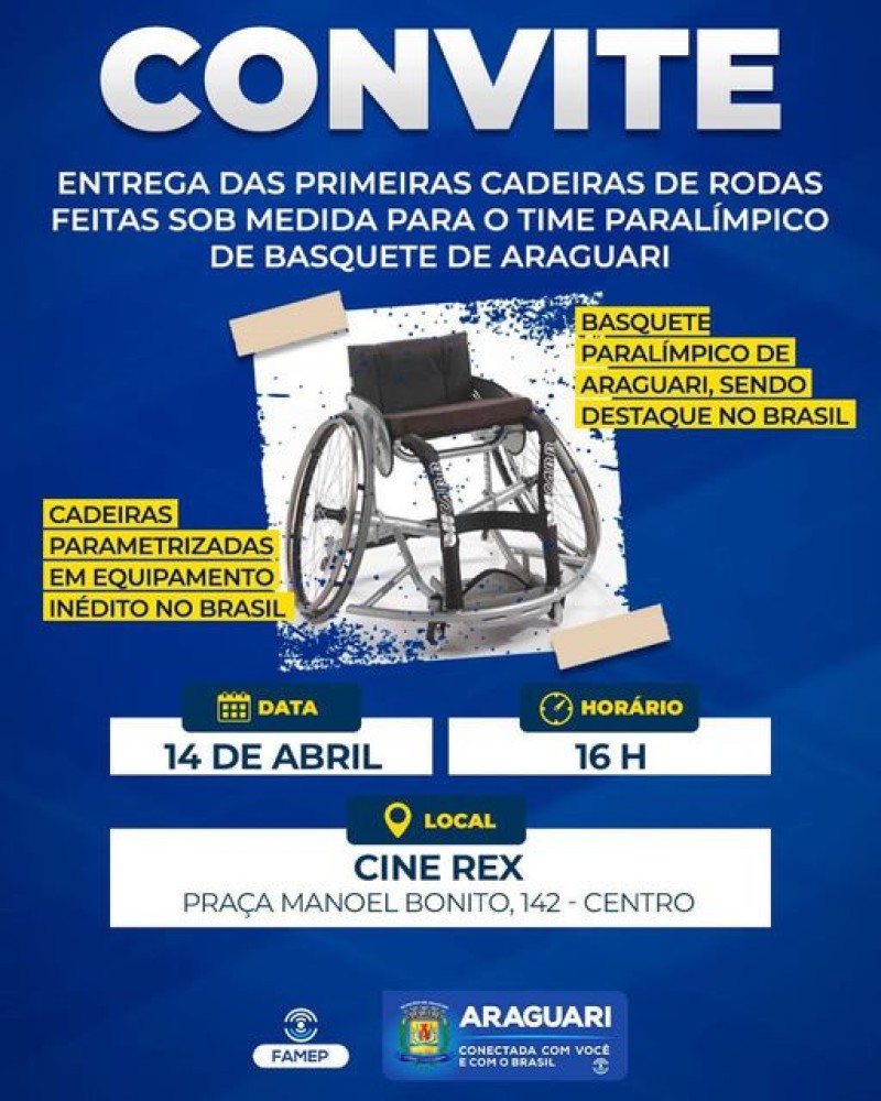 13 Cadeiras de Rodas são entregues pela FAMEP nesta sexta-feira