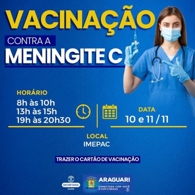 Vacinação contra a Meningite C é oferecida aos universitários, professores e colaboradores do IMEPAC