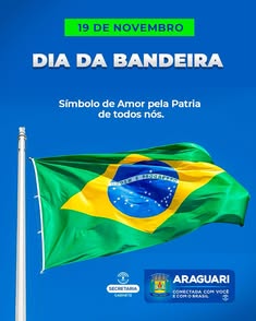 A bandeira brasileira é símbolo de orgulho e respeito para todos os brasileiros.