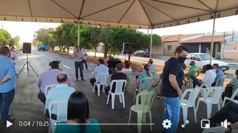 Av. Miguel Assad Debs - Inauguração de trecho asfaltado e pavimentação da importante via de Araguari.