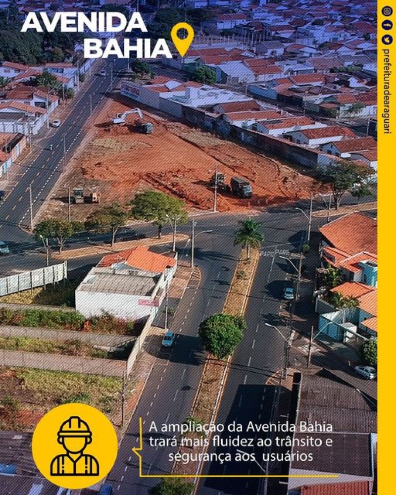 Obra de ligação da avenida Bahia com a rua Adolfo Duarte visa fluidez e mais segurança no trânsito 