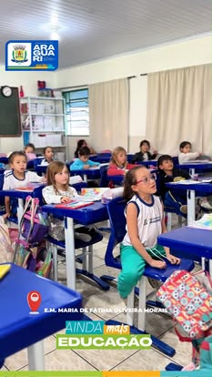 Prefeitura de Araguari revitaliza escola pública com melhorias na infraestrutura e ambiente pedagógico. Pintura, troca de telhado, instalação de escovários e pisos, entre outras melhorias, visam garantir mais conforto e qualidade no ensino. Alunos motivad