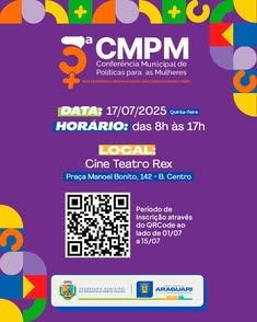 Participe da 3ª Conferência Municipal de Políticas para Mulheres em Araguari, com o tema 