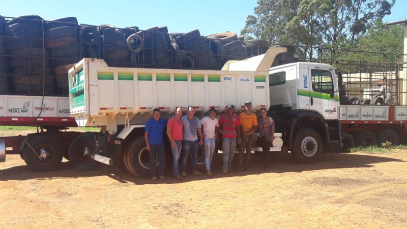 Prefeitura de Araguari coleta pneus em desuso em Eco Ponto