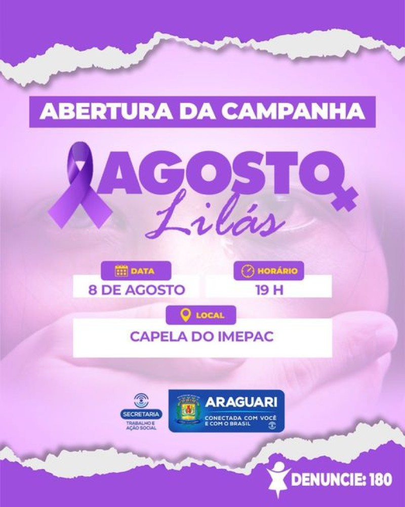 Prefeitura de Araguari: Convite dia 8 de agosto