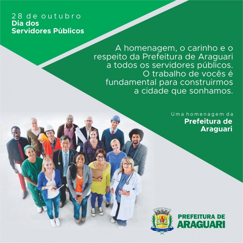 Prefeitura de Araguari parabeniza aos funcionários pelo Dia do Servidor Público