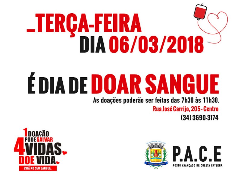 Prefeitura faz apelo para doação de sangue em Araguari
