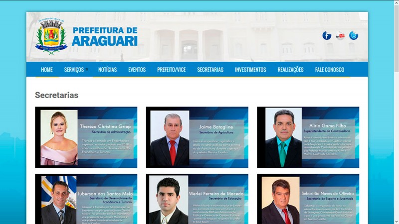 Prefeitura de Araguari atualiza site institucional