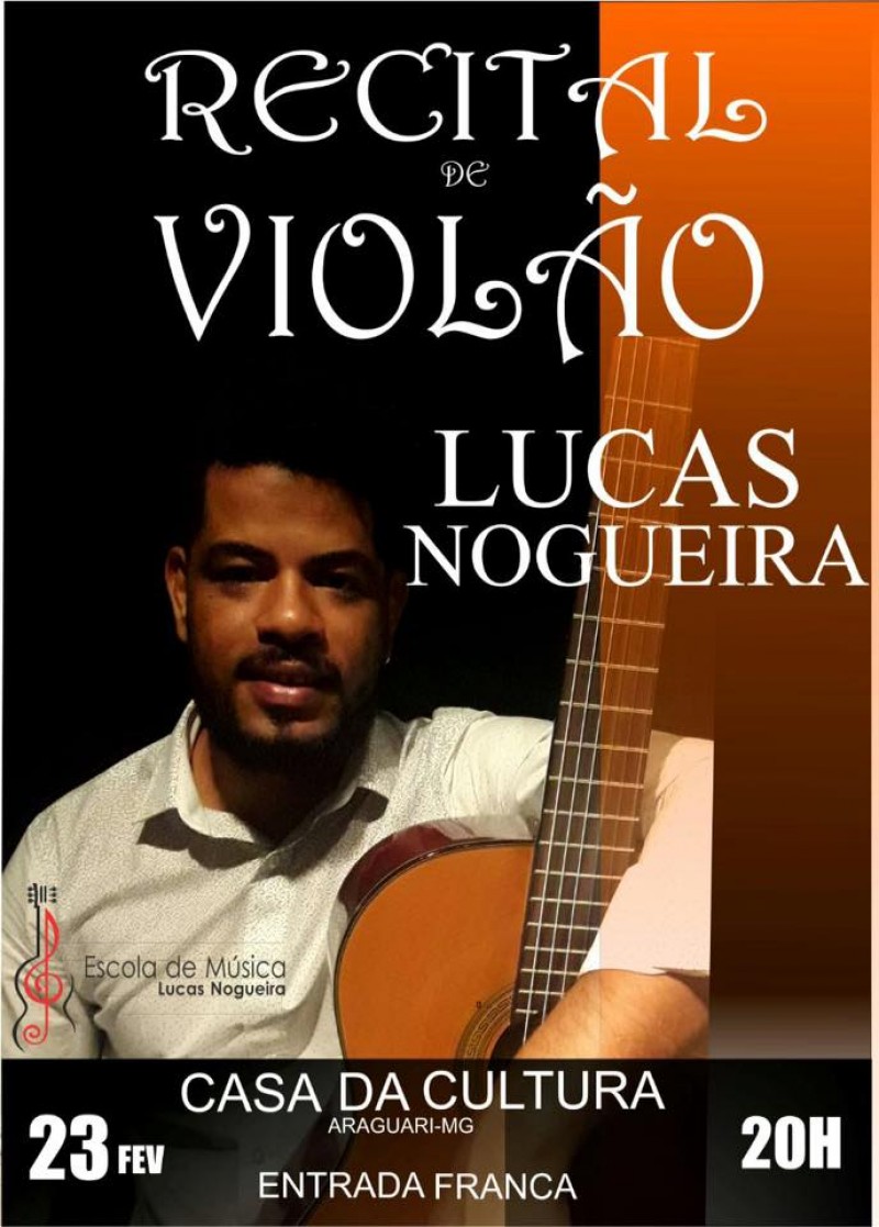 Lucas Nogueira apresenta recital de violão na Casa da Cultura “Abdala Mameri”