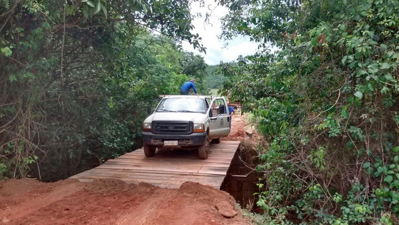 Ponte da Bucaininha é reconstruída na Zona Rural de Araguari