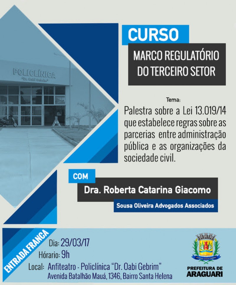 Prefeitura promove Curso Marco Regulatório do Terceiro Setor