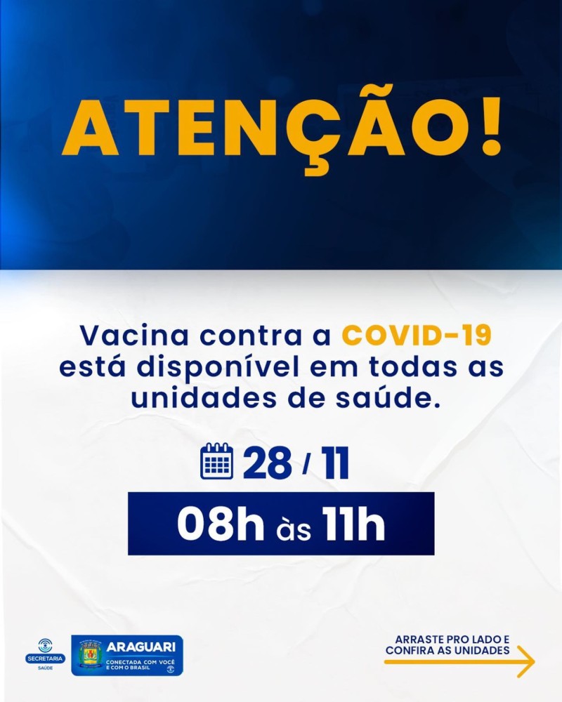 Vacinação COVID-19 – 28 de novembro