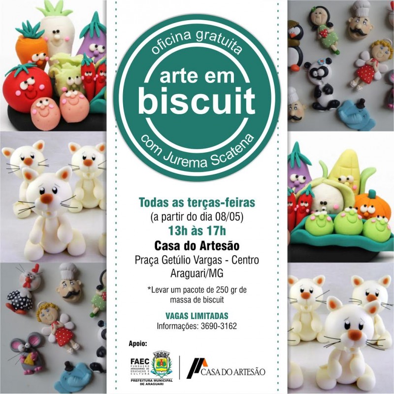 Prefeitura de Araguari oferece oficinas de arte em biscuit toda terça-feira