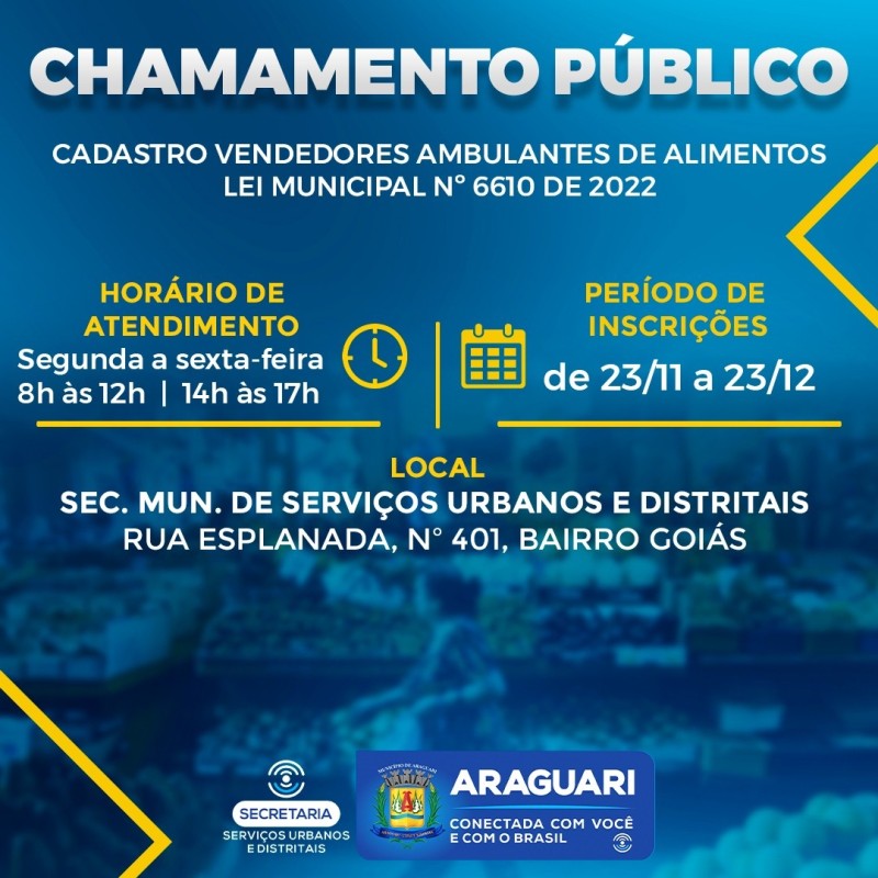 CHAMAMENTO PÚBLICO