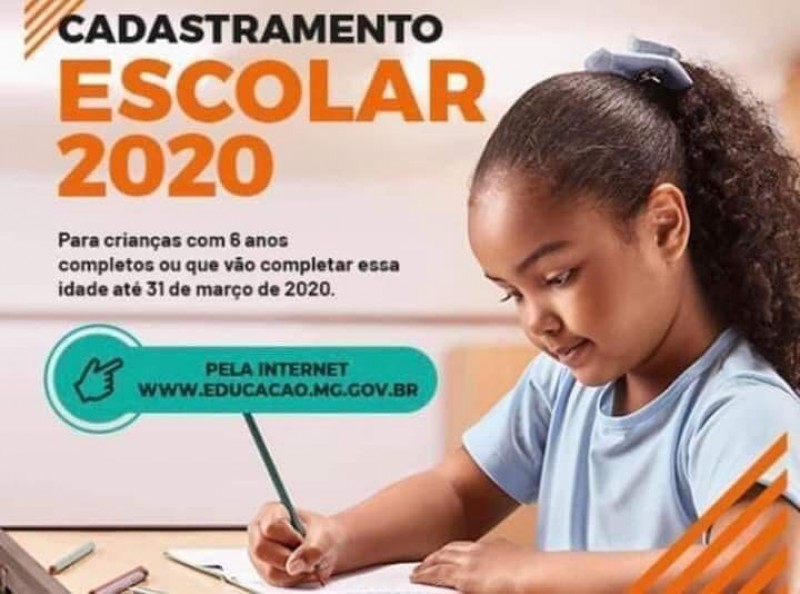 Cadastramento Escolar 2020 para a Rede Pública de Ensino está disponível entre os dias 1º e 12 de julho