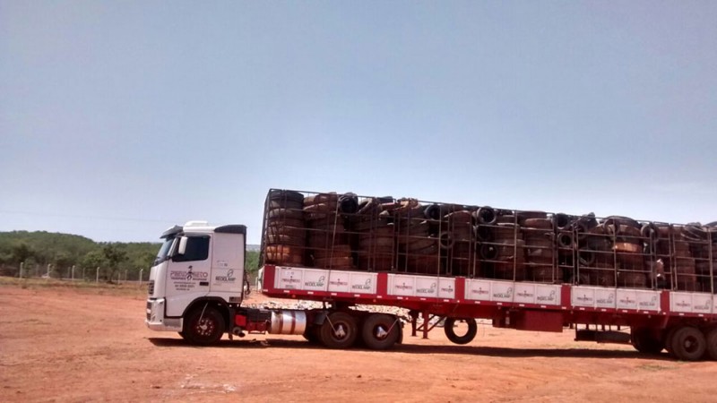 Pneus descartáveis em Araguari são destinados à reciclagem