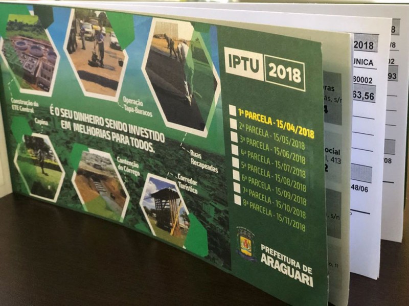Primeira parcela do IPTU vence dia 15 de abril