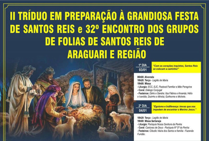 Festa de Santos Reis acontece essa semana em Araguari