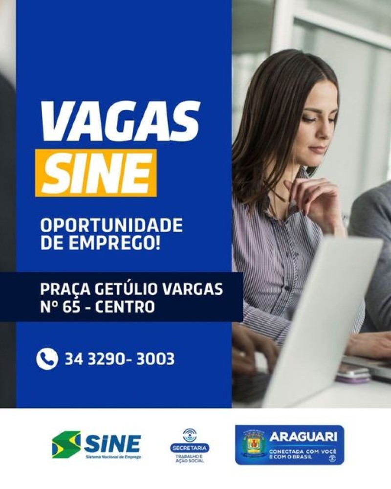 Vagas Sine Araguari -10/01/2023