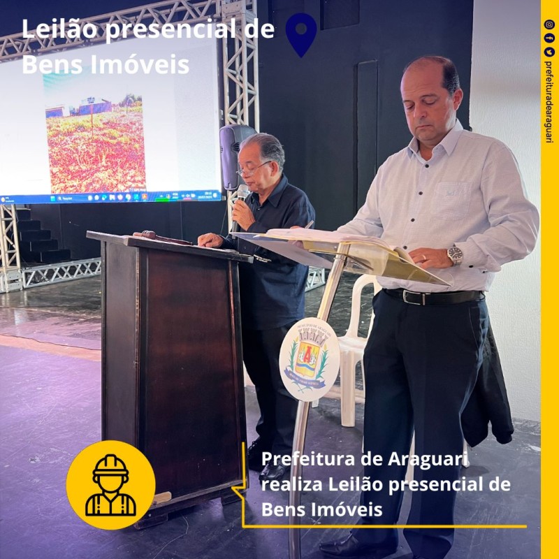 Prefeitura realiza Leilão de Bens Imóveis em Araguari