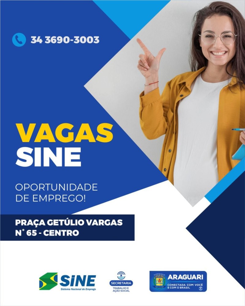 Vagas SINE Araguari-03/05/2022