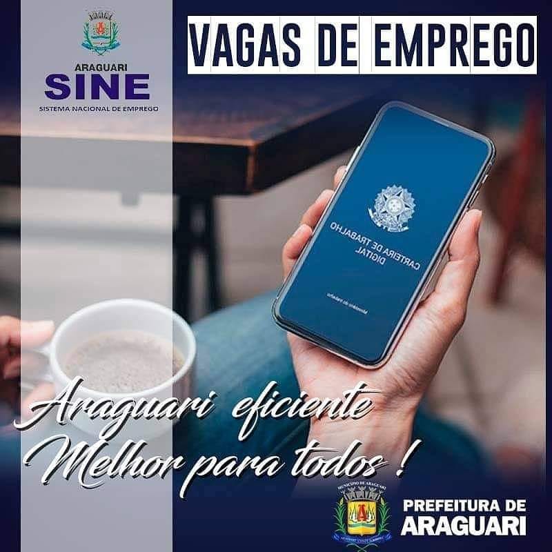 Vagas SINE Araguari –29/03/21