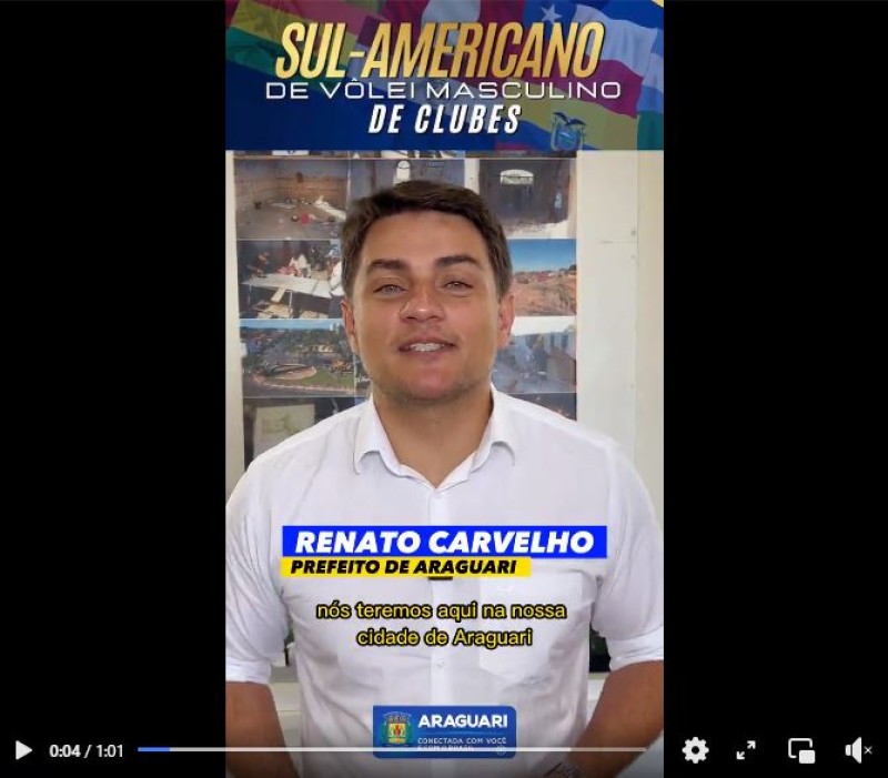 Em coletiva de imprensa prefeitura de Araguari anuncia Campeonato de Vôlei Masculino de Clubes