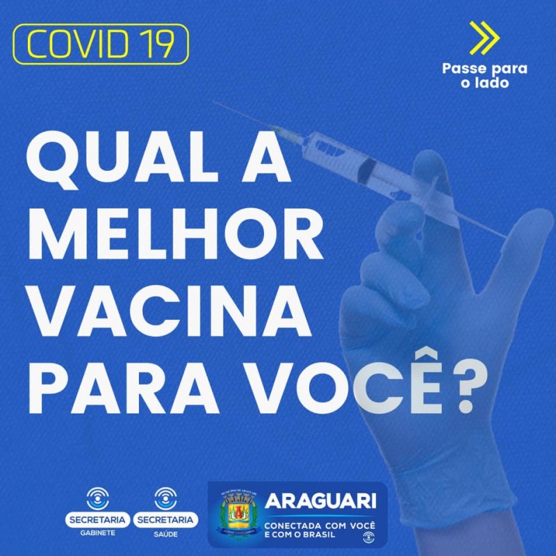 A vacina é uma das formas mais seguras e eficientes para prevenir o corona vírus